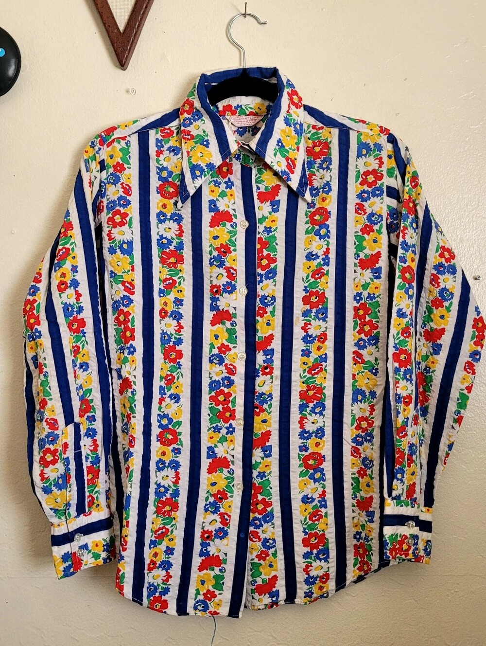 Vintage Floral Button-Down Shirt